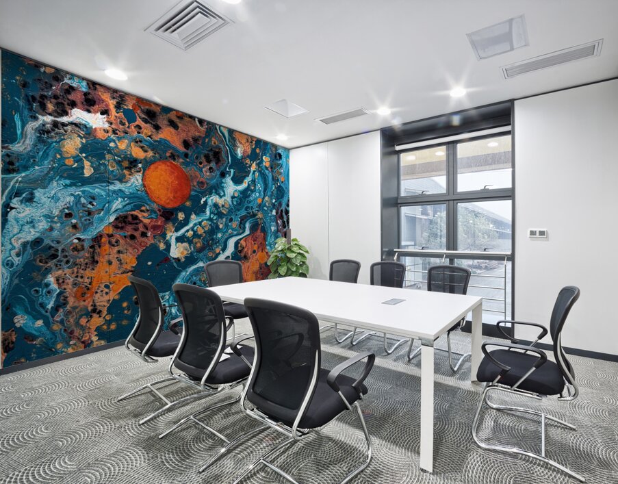 Blue Dark Matter Wall Printing